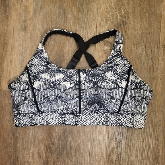 ZYIA Light n Tight Adjustable  Cobra Metallic Snakeskin Sports Bra Size XLarge - Picture 6 of 11